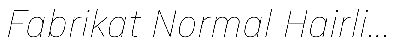 Fabrikat Normal Hairline Italic